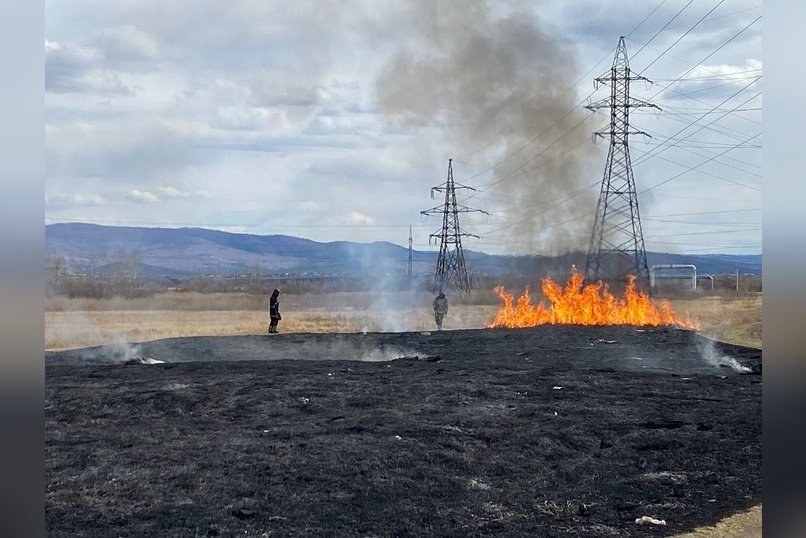 В регионе сократилось число пожаров сухой травы
