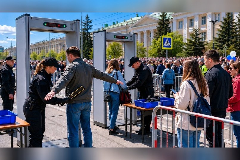 В Чите на майском шествии развернут 17 досмотровых зон