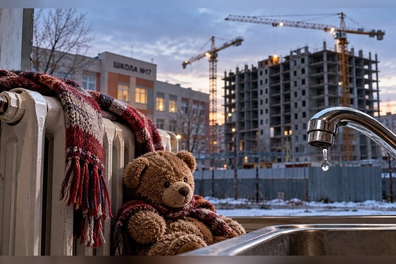 Дважды в неделю без тепла и воды: жители района школы №17 в Чите пожаловались на перебои из-за стройки ЖК