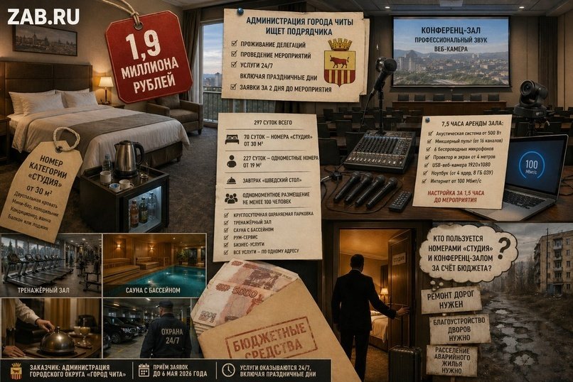Администрация Читы потратит почти 2 миллиона на VIP-проживание загадочных гостей