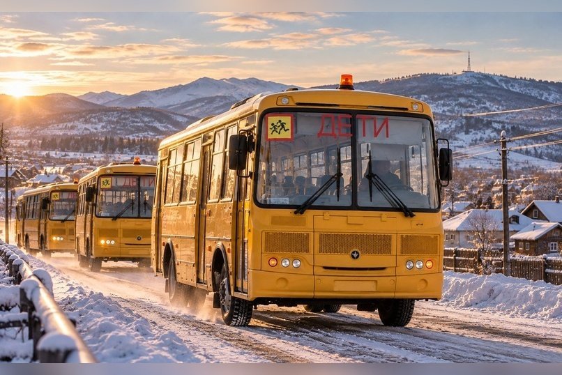 Школам Забайкалья направили 32 новых автобуса