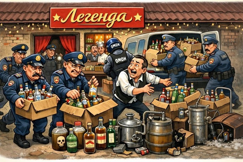 В Чите изъяли нелегальный алкоголь из кафе «Легенда»