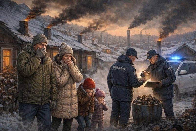 Эконадзор: чёрный дым от некачественного угля травит Читу