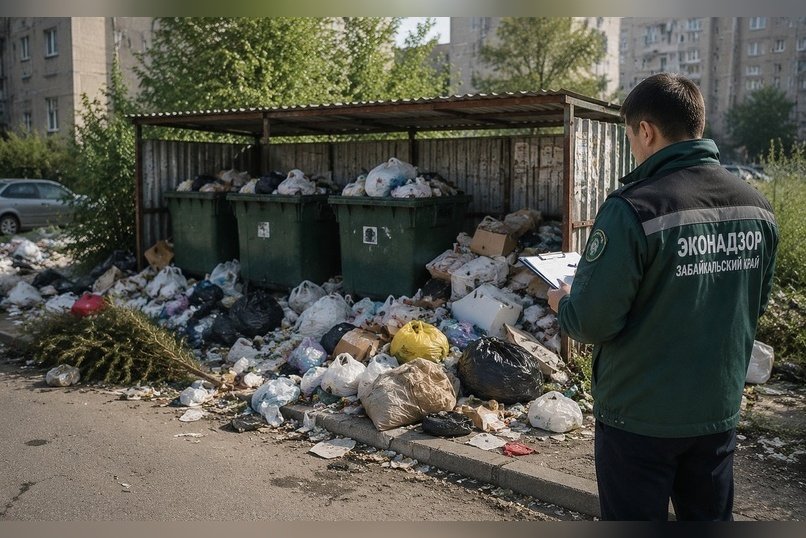 Свалки у контейнерных площадок в Чите: Эконадзор нашёл три адреса-нарушителя