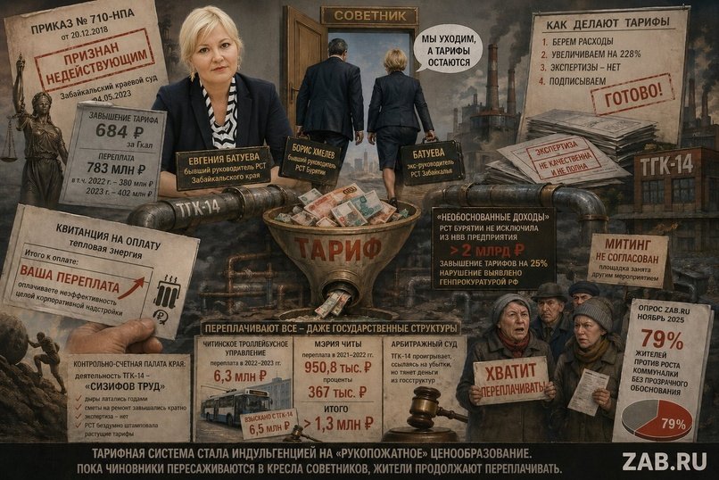 «Тариф без экспертизы»: как РСТ Забайкалья и Бурятии утверждали завышенные цифры и сколько переплатили жители