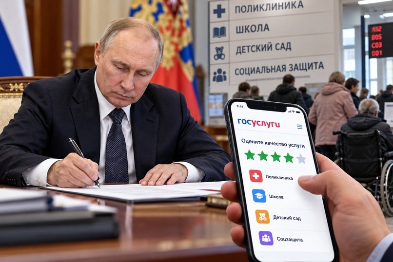 Путин поручил создать систему оценки соцуслуг через «Госуслуги»