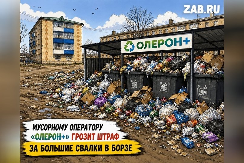 Региональному оператору «Олерон+» грозит штраф за большие свалки в Борзе