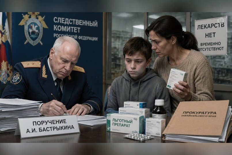 Лекарство для ребёнка за свой счёт, а чиновников проверять. Бастрыкин вступился за читинского школьника