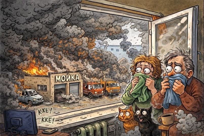 Читинцы задыхаются от мойки на Нерчинско-Заводской