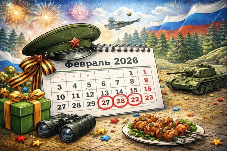 Февраль-2026: россияне получат 19 рабочих дней и трёхдневный отдых