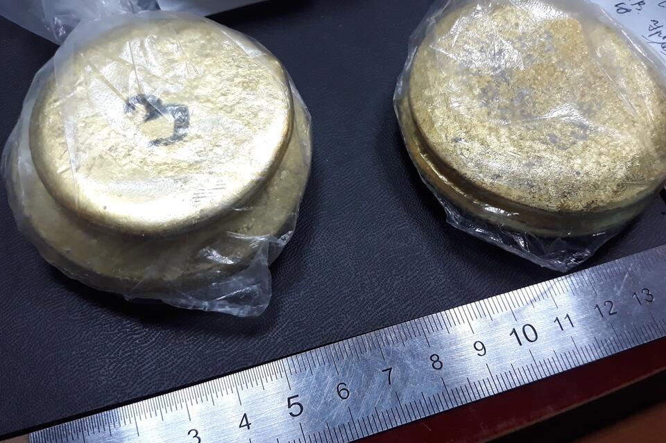 Завершено расследование о контрабанде 36 килограммов золота