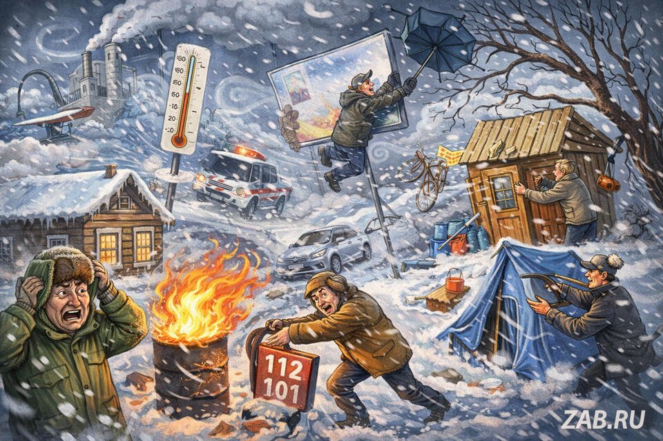 Снег, штормовой ветер и резкое похолодание ожидают Забайкалье 17 марта