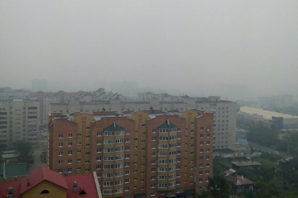 Ветер принёс в Читу дым от лесных пожаров Якутии