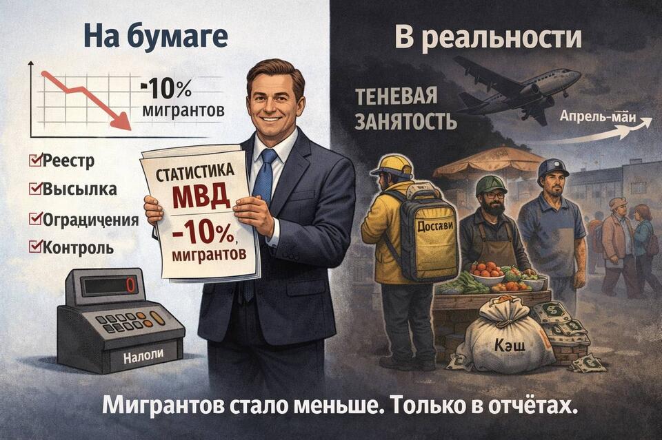 Минус 10 процентов мигратов. Плюс тень