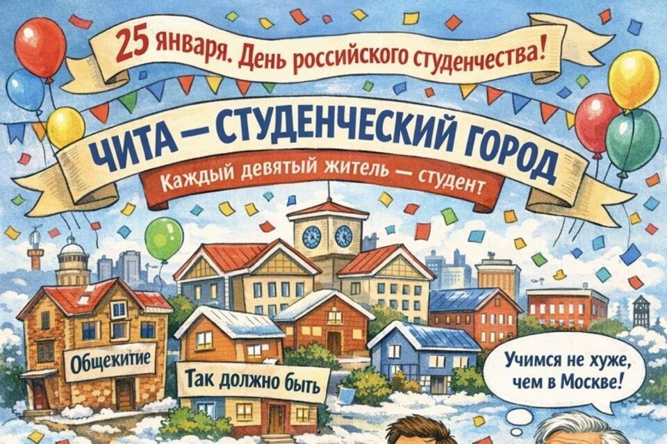 Чита — студенческий город. Сегодня День российского студенчества, и это важно осознать каждому