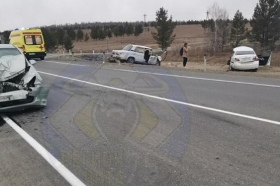 ДТП с тремя автомобилями произошло на федеральной трассе в Забайкалье