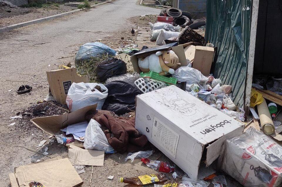 Стихийная свалка образовалась в одном из дворов Читы