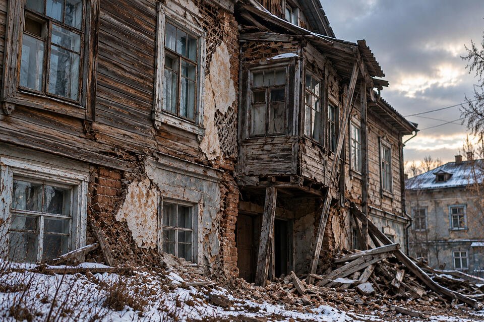 Угроза обрушения: в Чите ввели режим повышенной готовности из-за четырёх аварийных домов
