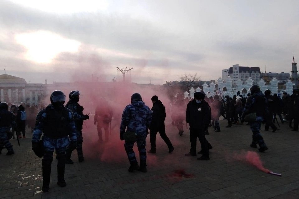 ОВД-Инфо: Не менее трёх человек задержали в Чите во время несанкционированного митинга