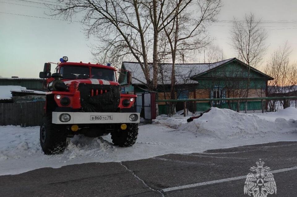 Жилой дом горел в Шилке