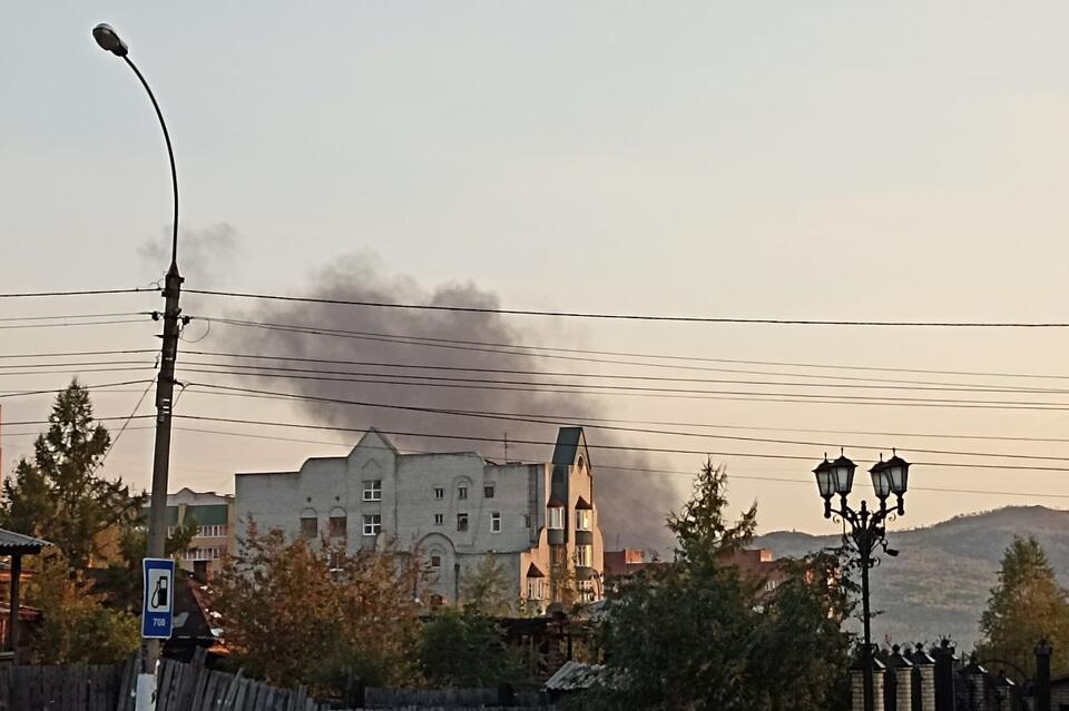 В Чите произошёл пожар на улице Новобытовой