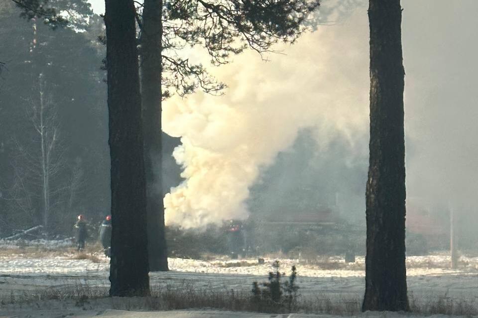 Ёлки жгут около Объездного шоссе в Чите