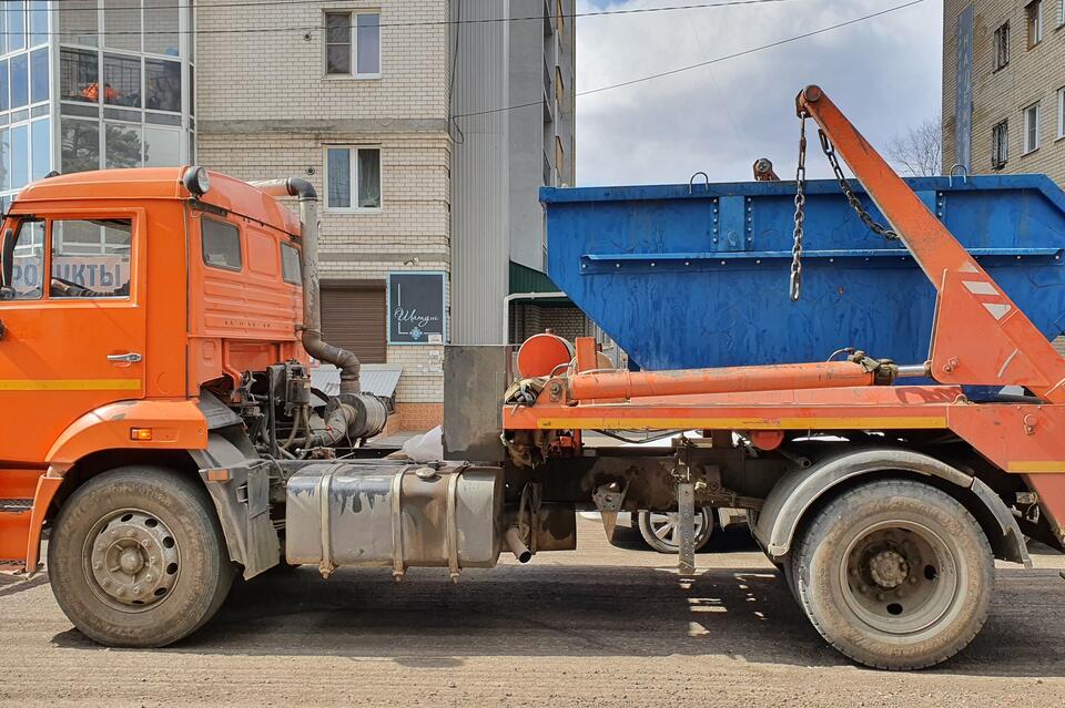 КАМАЗ загорелся в Чите