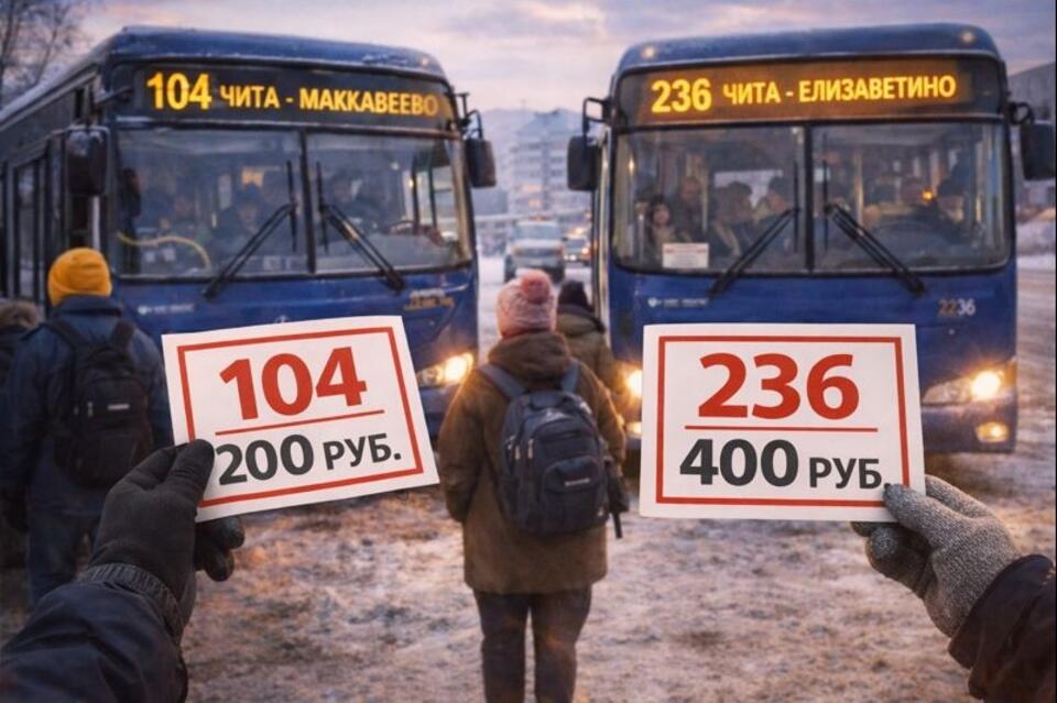 С 4 февраля подорожает проезд на двух пригородных маршрутах из Читы
