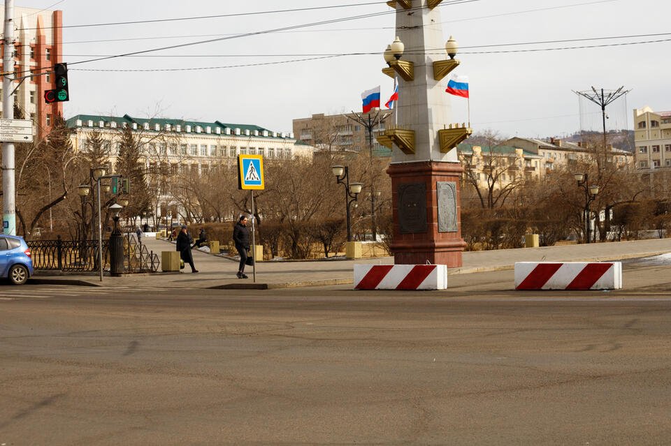 Унты помешают парковаться вокруг площади Ленина