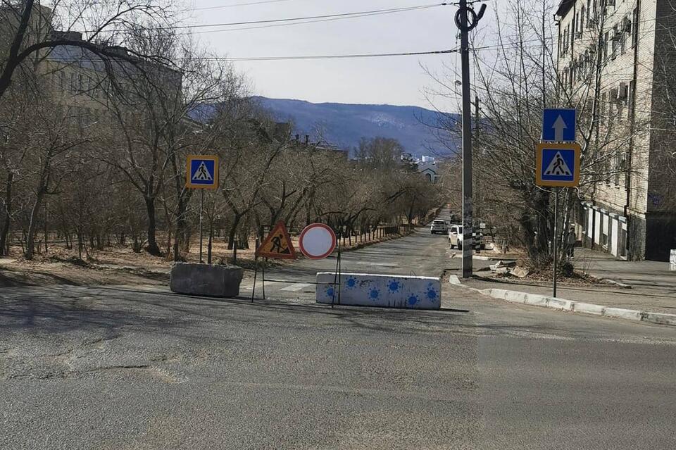 Нечетная сторона улицы Горького перекрыта из-за ремонта