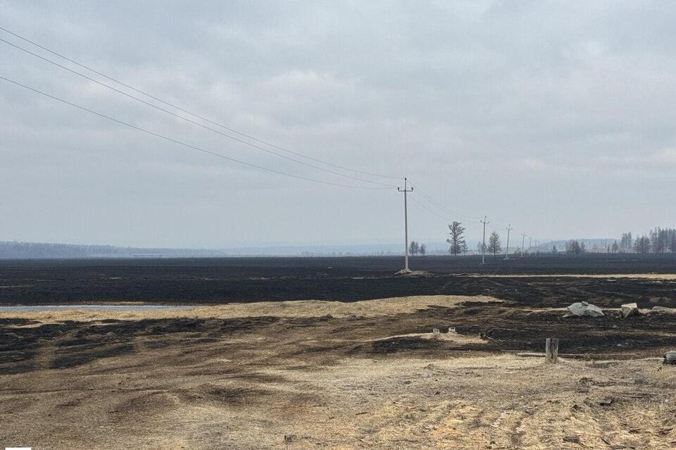 Трава на площади 600 кв метров горела в Чите