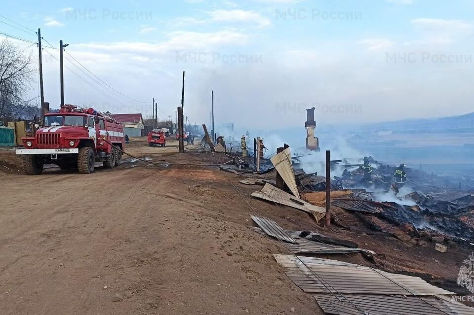 Ликвидация пожара в Баляге почти завершена