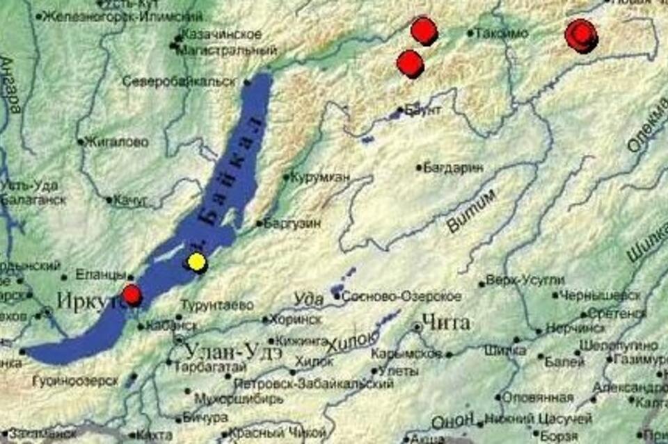 Каскад землетрясений наблюдался на территории от Байкала до Забайкальского края