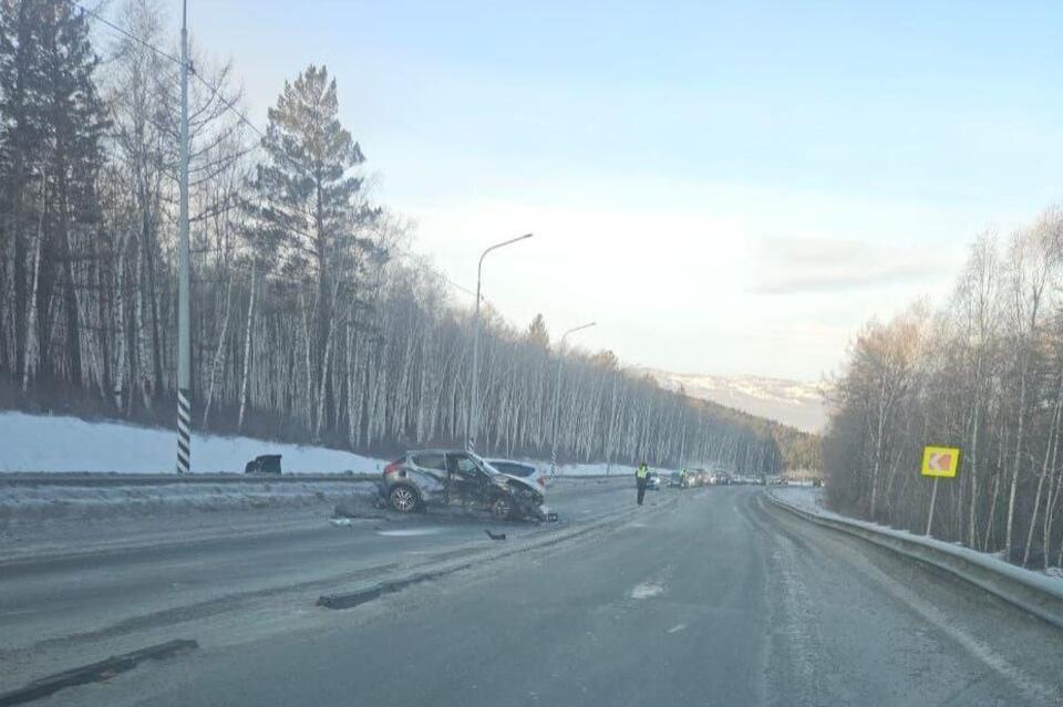Страшная авария произошла на трассе в Читинском районе