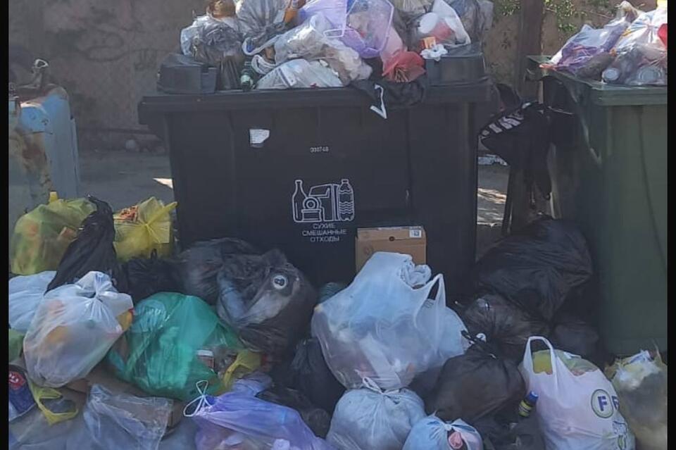 Жительница Читы пожаловалась на заполненную мусорку в центре города