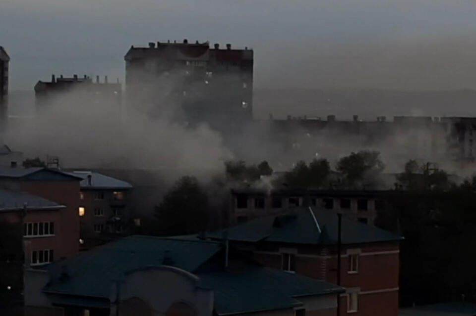 В Чите произошёл пожар в здании общежития