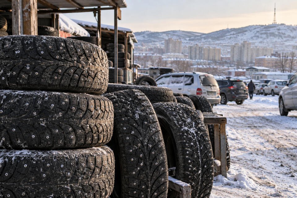 Продажи шипованной резины «с пробегом» в Чите выросли в 2,5 раза за год
