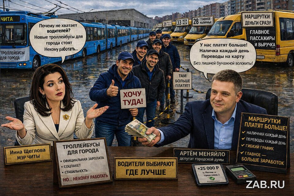 Почему не хватает водителей на троллейбусы в Чите, и кому это выгодно?
