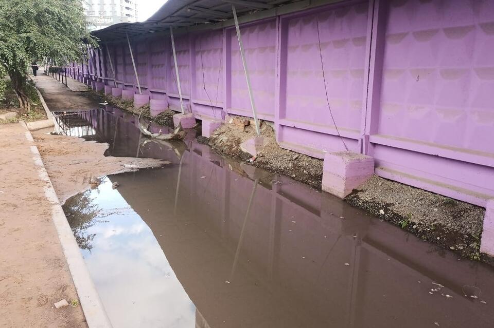 Дети получили удар током, пытаясь вытащить бампер из лужи