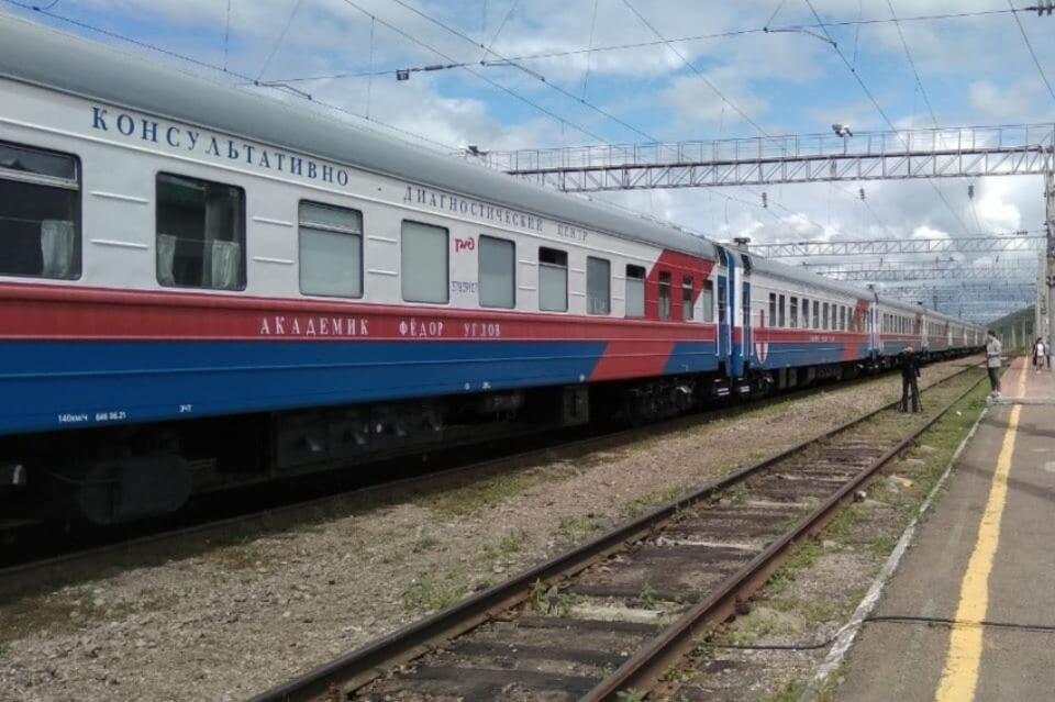 Десятки пенсионеров не смогли попасть на приём в медицинский поезд на станции Шерловая