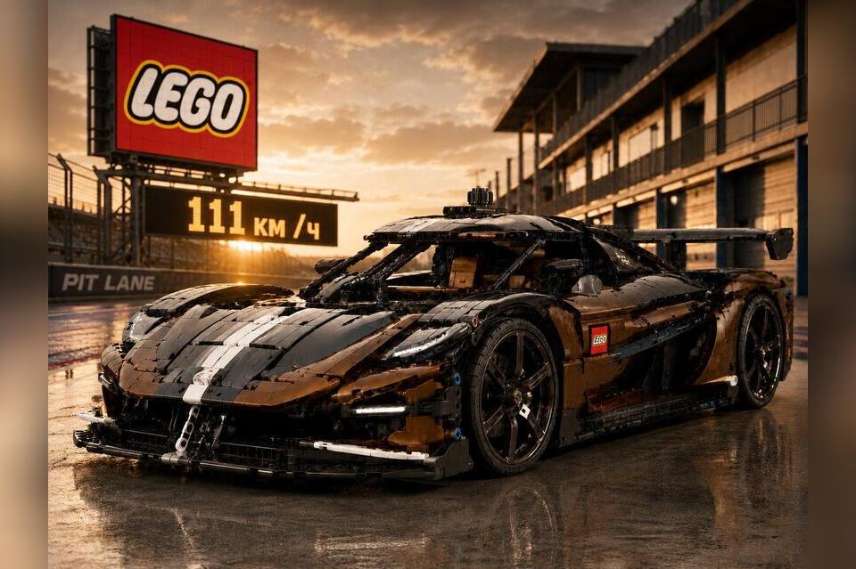 Lego построила гиперкар из 327 906 деталей и разогнала его до 111 км/ч