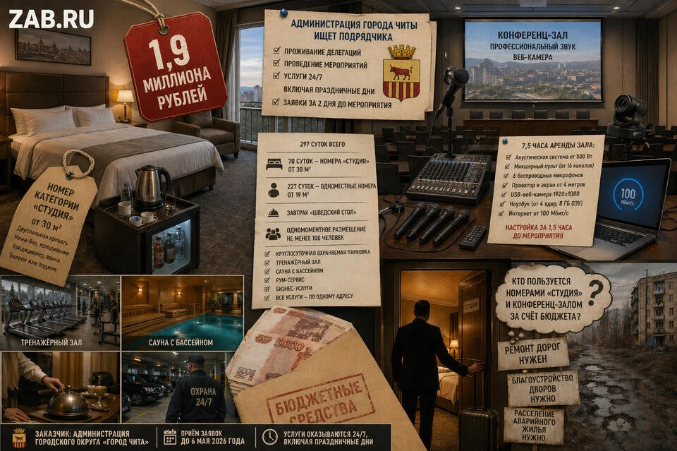 Администрация Читы потратит почти 2 миллиона на VIP-проживание загадочных гостей