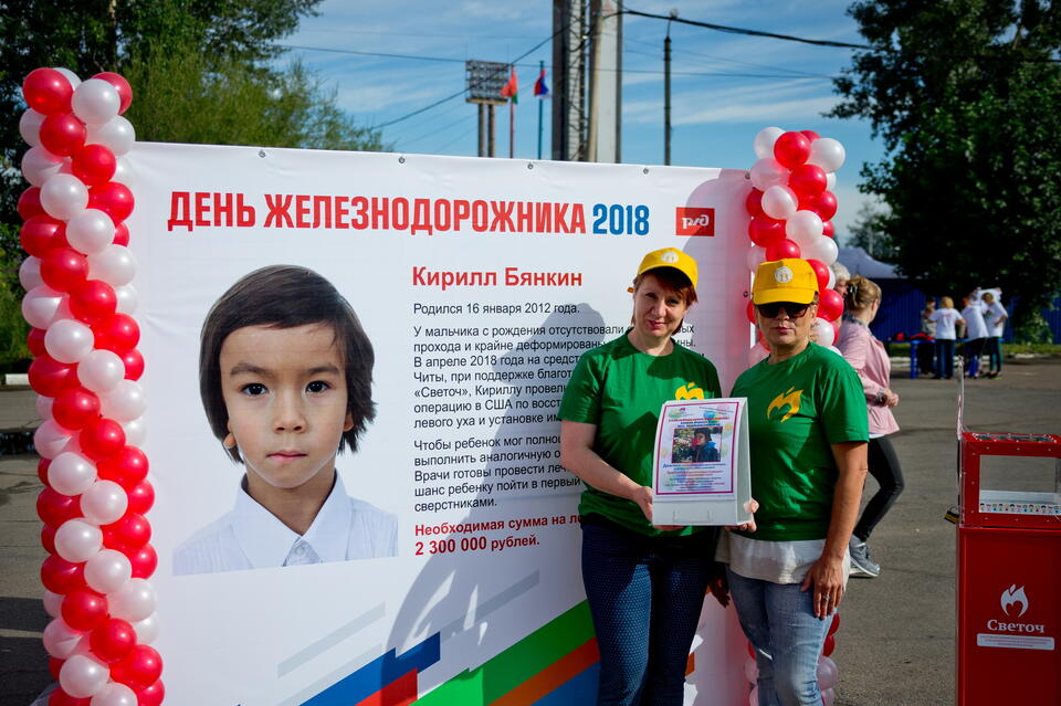 Коллектив ЗабЖД за 4 года направил на оказание медпомощи детям более 10 млн рублей