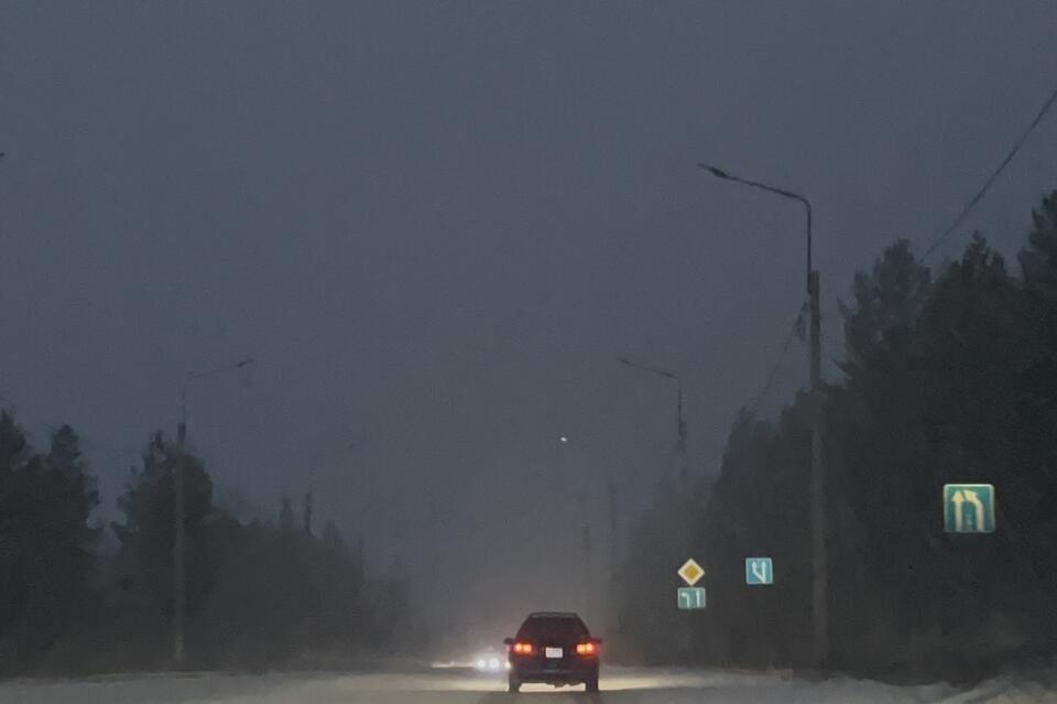 Водители отмечают плохую видимость на дорогах