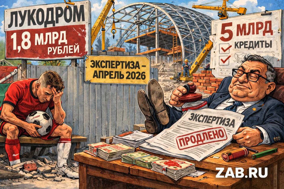 Лукодром без экспертизы. В Чите уже строят каркас здания, пока проект ещё «готовится»