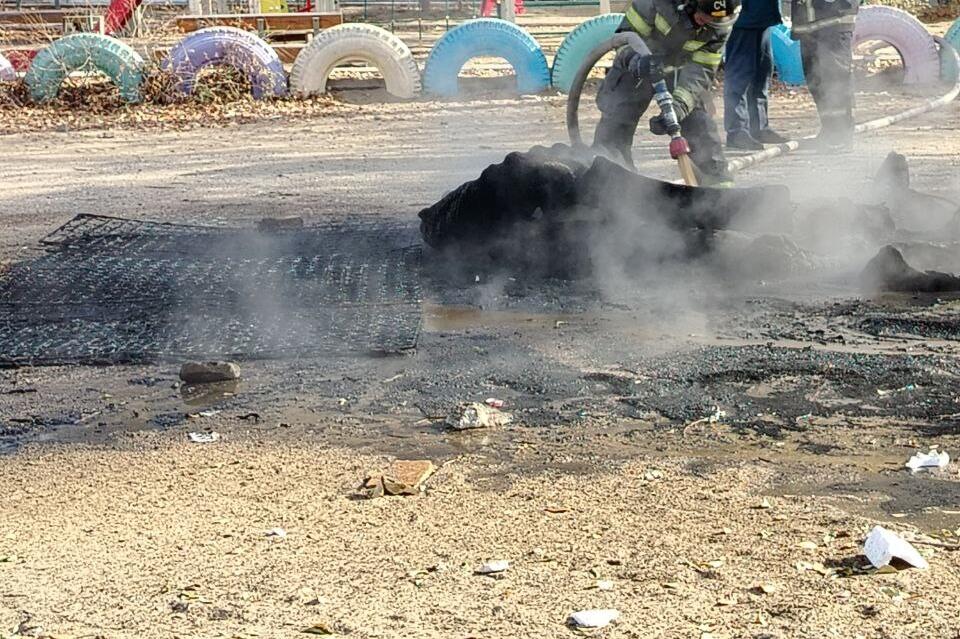 Дым от пожара заметили в Чите