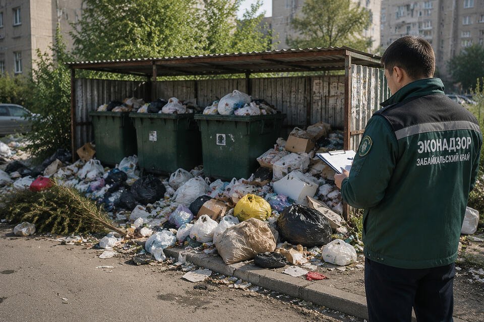 Свалки у контейнерных площадок в Чите: Эконадзор нашёл четыре адреса-нарушителя