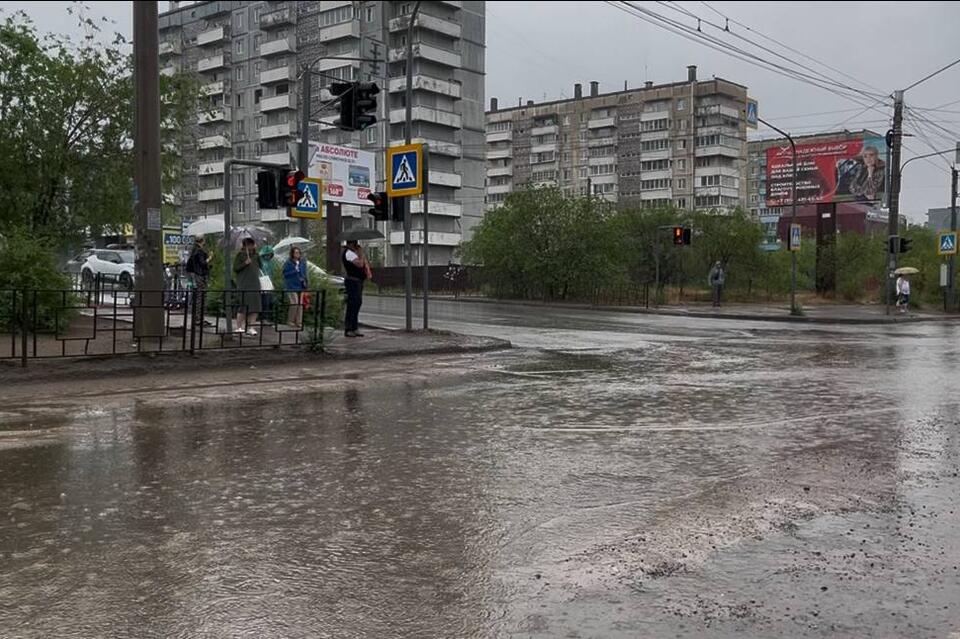 Чита стала маленькой Венецией после дождя