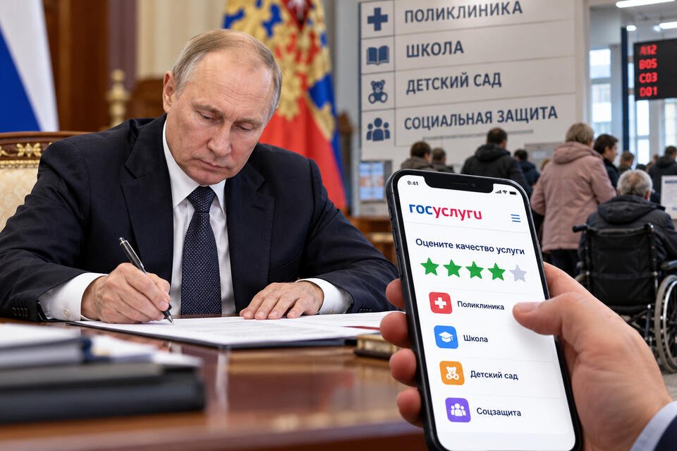 Путин поручил создать систему оценки соцуслуг через «Госуслуги»