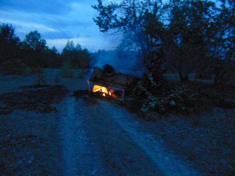 Водитель и пассажир погибли в загоревшемся «УАЗе» в Забайкалье
